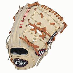 ouisville Slugger Pro Flare Cream 11.75 2-piece Web Baseball Glove Right Handed Throw  Designed w